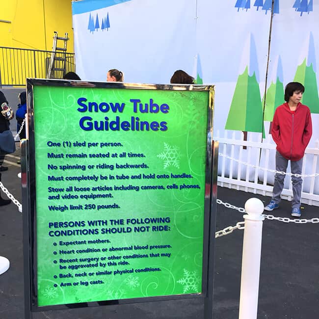 Snow Tub Guidelines at Discovery Cube