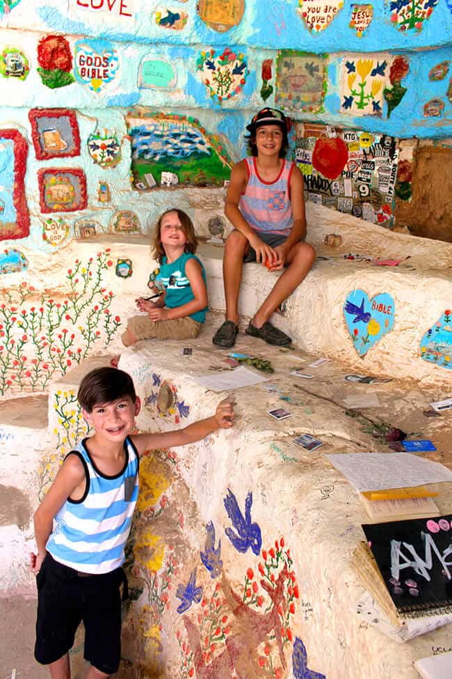 Caves in Salvation Mountain