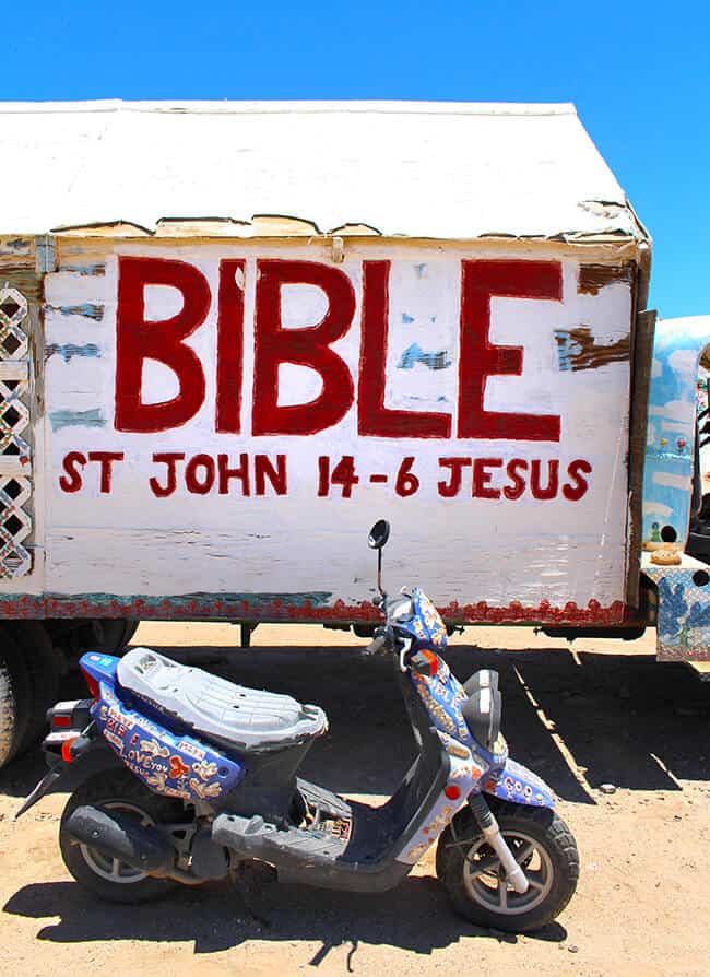 Salvation Mountain Bible Truck