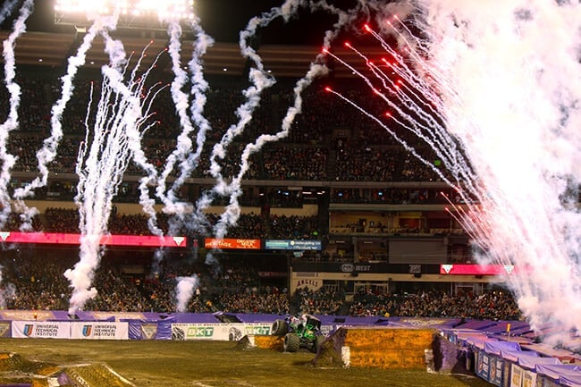 Fireworks at Monster Jam