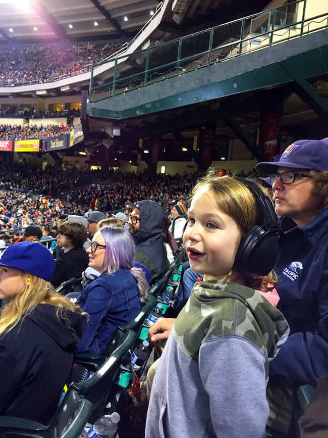 Watching Monster Jam at Angels Stadium