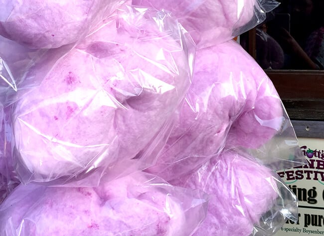 Boysenberry Cotton Candy at Knott's