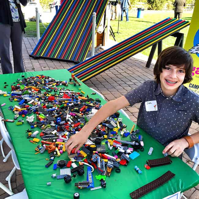 Playing Legos at the South Coast Botanic Garden