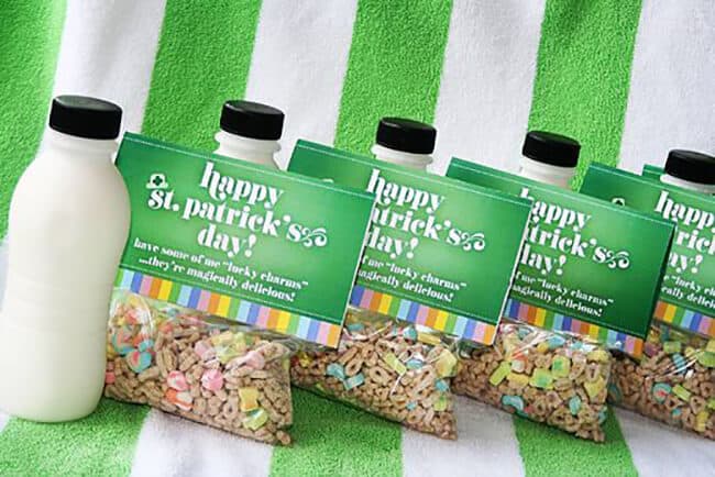 St. Patrick's Day Lucky Charm Bag Topper Free Printable