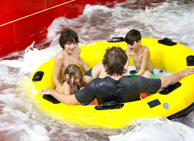 Family Raft at the Great Wolf Lodge Southern California