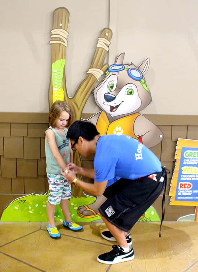 Height Check for Slides at the Great Wolf Lodge