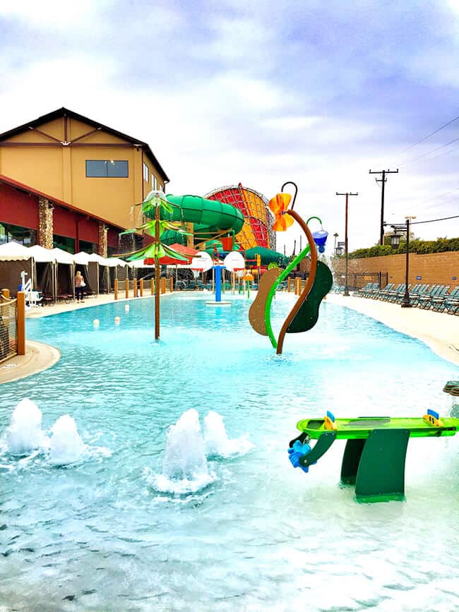 Outdoor Water Park area at the Great Wolf Lodge