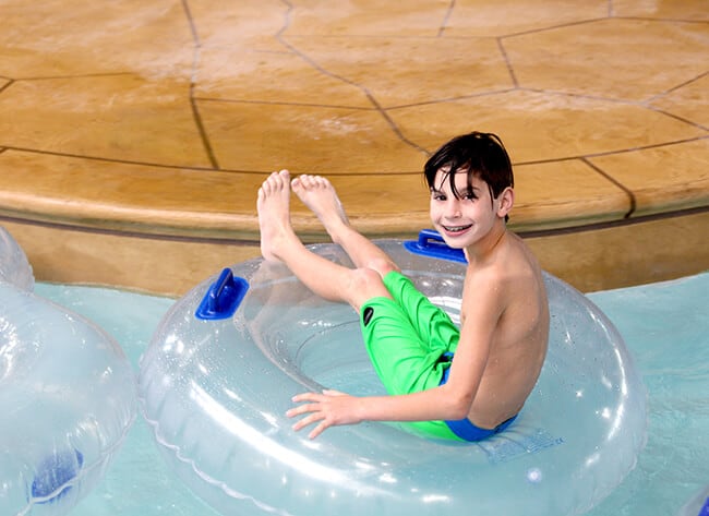 Swimming in the wave pool