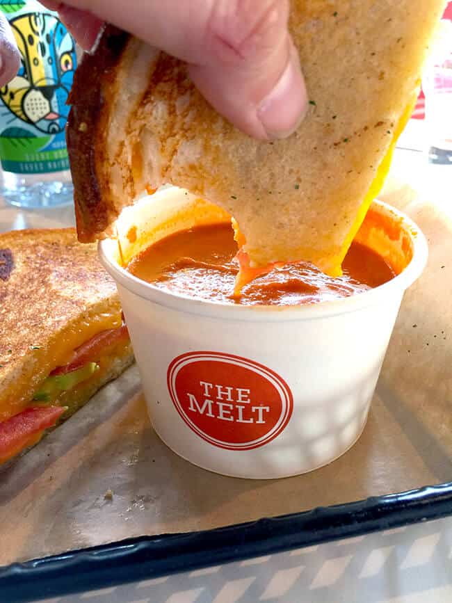 Dunking Grilled Cheese at The Melt