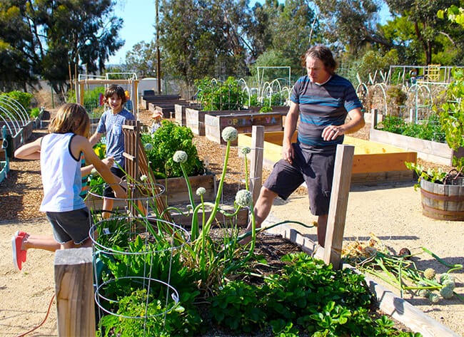 Family Working in the Garden