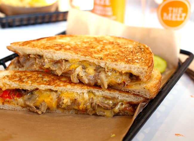 The Melt Pulled Pork Grilled Cheese