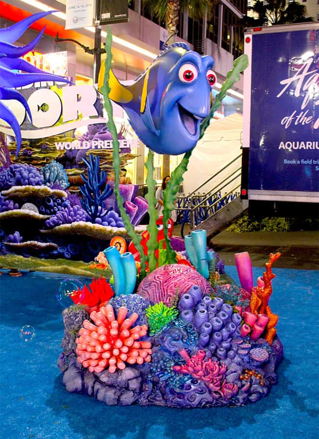 Decorations at Finding Dory Premiere