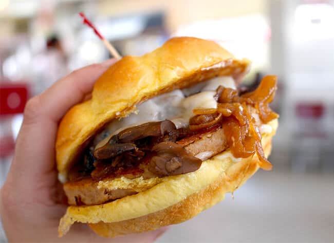 Johnny Rockets Mushroom Veggie Burger