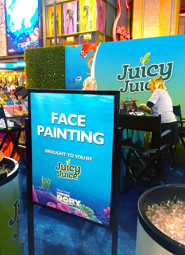 Juicy Juice Face Painting at Finding Dory Party