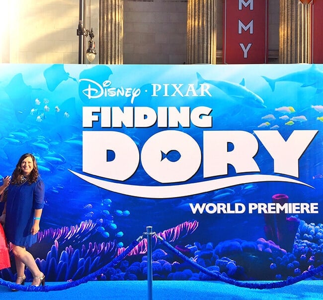 On the Blue Carpet at Finding Dory Premiere