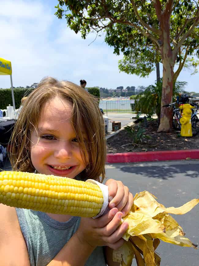 Eating Grilled Corn