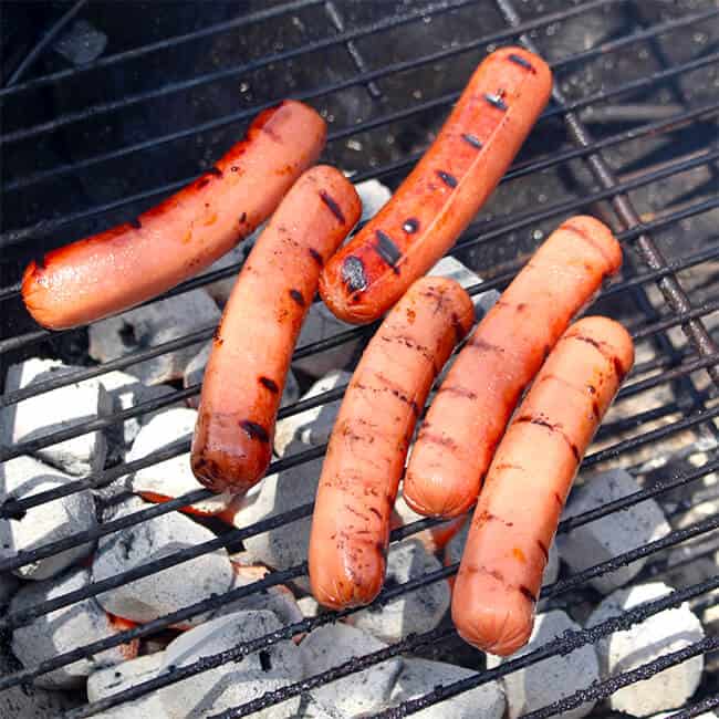 Grilled Hot Dogs