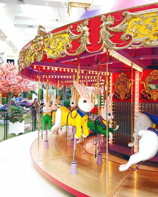 Carousel inside the South Coast Plaza in Costa Mesa