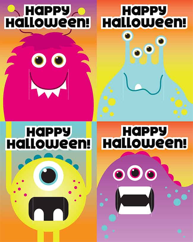 Printable Halloween Candy Cards