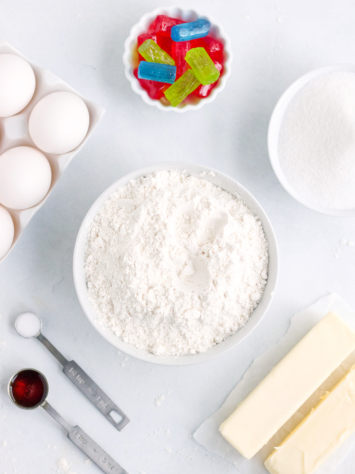 Ingredients for Stained Glass Cookies