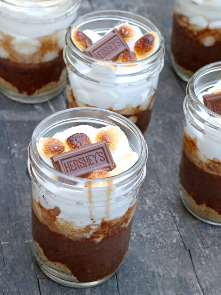 S'mores in a Jar with HERSHEY'S Milk Chocolate Popsicle Blog