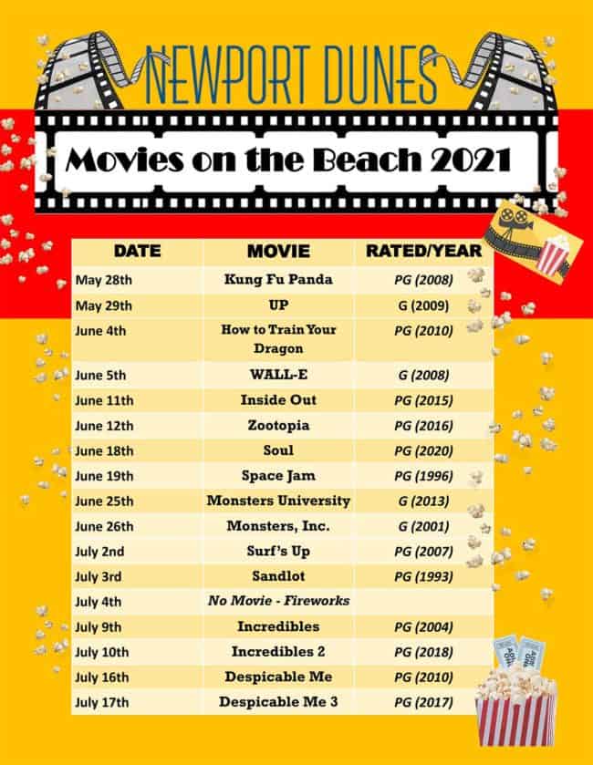 Movies on the Beach at Newport Dunes Popsicle Blog