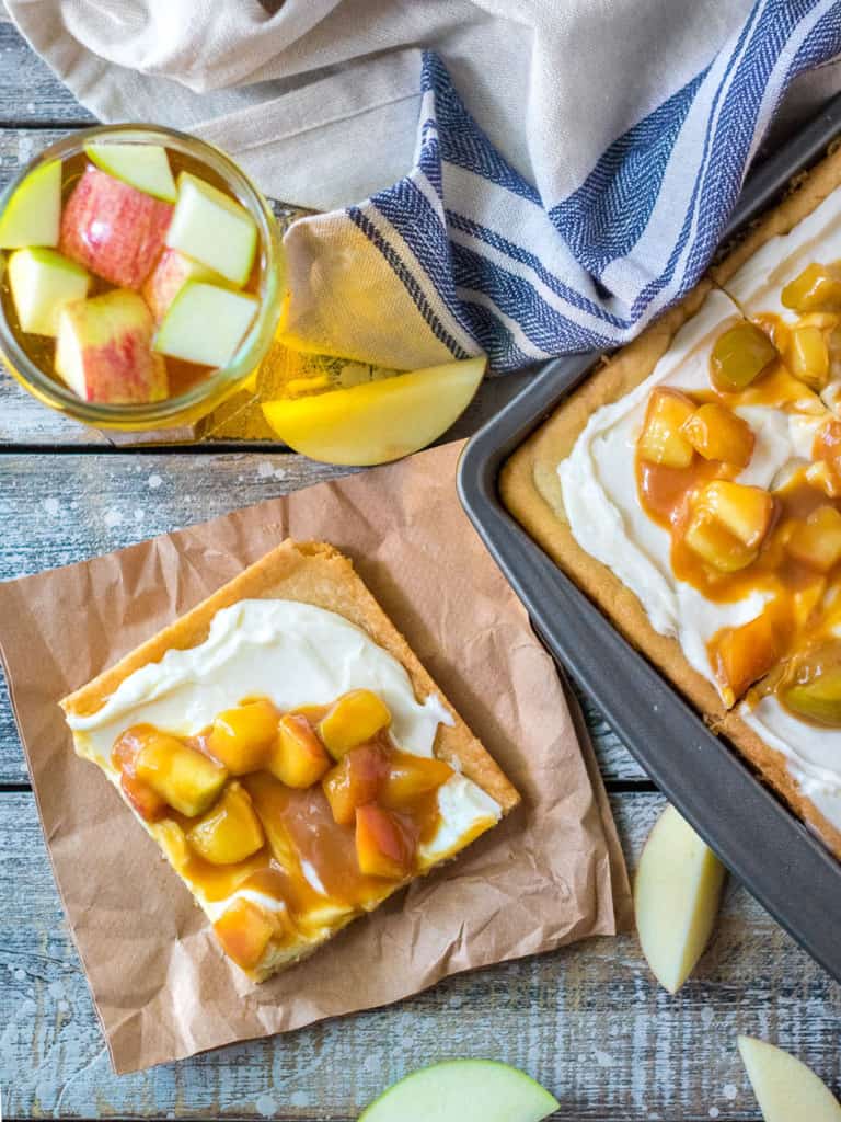 Soft an Chewy Caramel Apple Cookie Bars