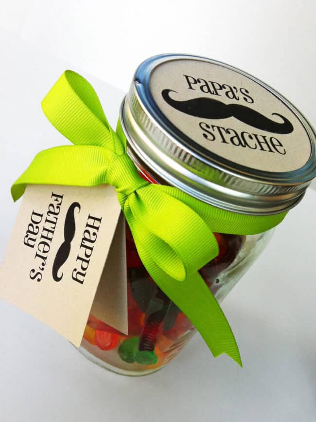 Daddy's Stache Father's Day Gift Idea with Free Printable - Popsicle Blog