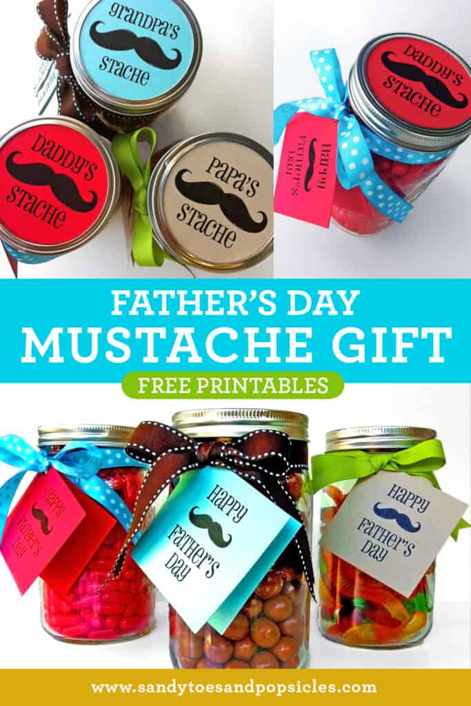 Daddy's Stache Father's Day Gift Idea with Free Printable - Popsicle Blog